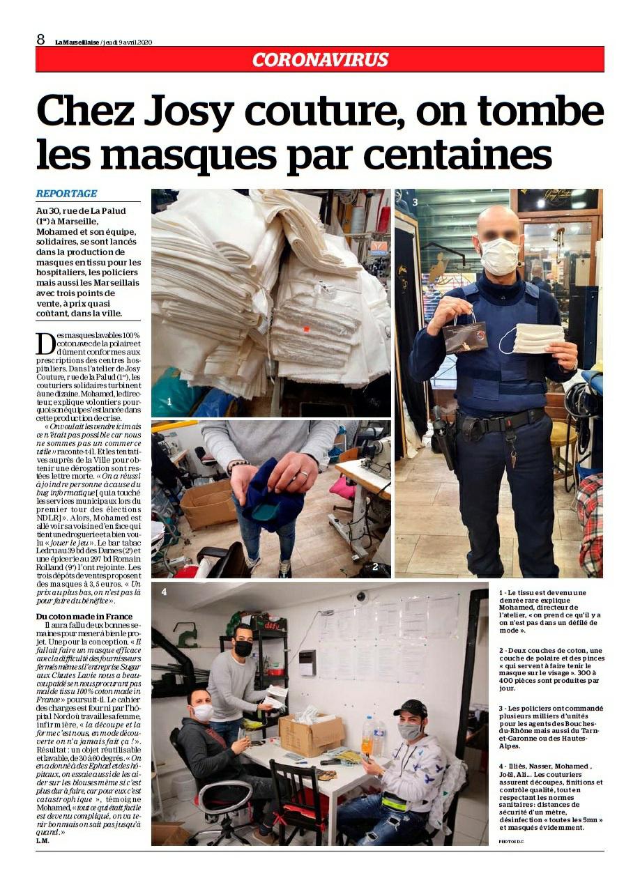 journal la marseillaise, article sur Josy Couture